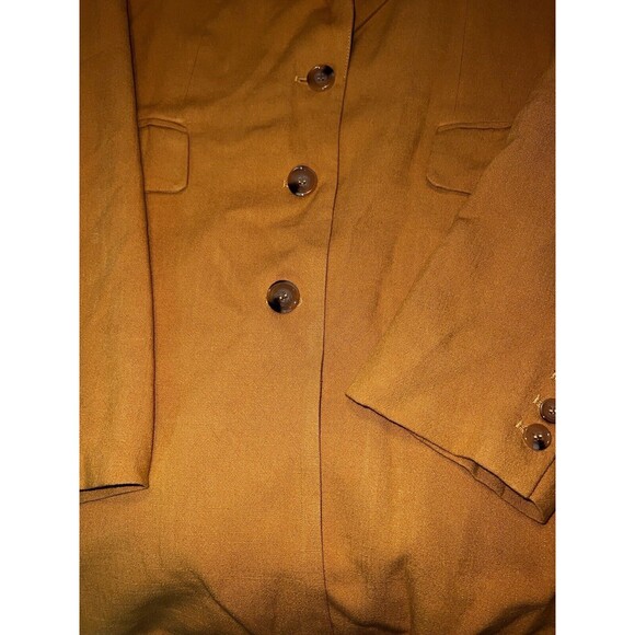 Walter Baker Jacket Womens M Kira Linen Oversized Long Blazer Yellow Preppy New - Picture 3 of 13